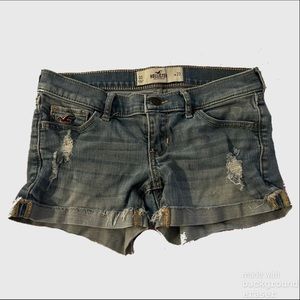 Hollister denim shorts.